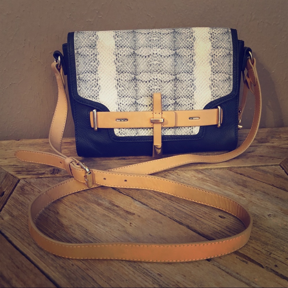 Vince Camuto MAX Crossbody - Navy + Snakeskin